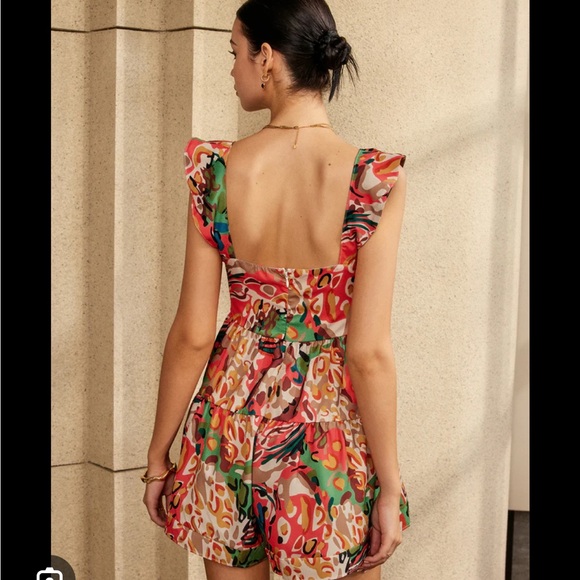 Commense Multicolor Ruffle Jumpsuit - Picture 2 of 3